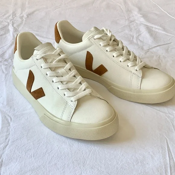 VEJA Campo Leather Sneakers White Cognac US8 - Picture 9 of 15